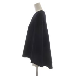 TOMORROWLAND ドライダブルクロスクルーネックプルオーバー ブラウス 長袖 36 紺 ネイビー 11-01-01-01151