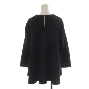 TOMORROWLAND ドライダブルクロスクルーネックプルオーバー ブラウス 長袖 36 紺 ネイビー 11-01-01-01151