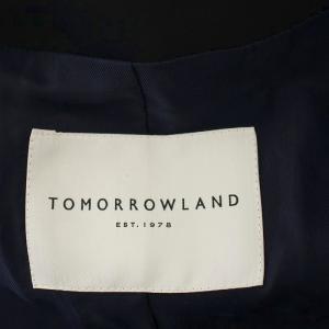 TOMORROWLAND ノーカラージャケット 36 ネイビー 紺 11-07-01-07151 /G