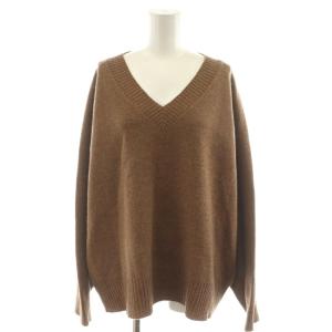 22AW sonoma nuanceニット セーター 長袖 Vネック ウール 38 茶 ブラウン 22080922729040