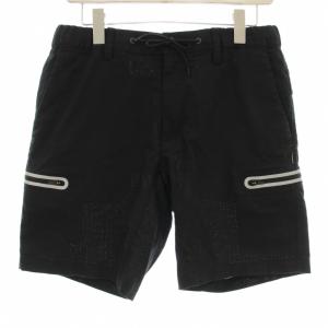 REDLABEL ショートパンツ ハーフパンツ ジップフライ 麻 リネン混 M 黒 ブラック R22127103