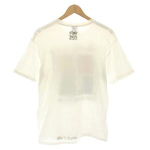 STUSSY タワレココラボ 4kids Tシャツ カットソー クルーネック 半袖 プリント M 白 ホワイト 黒 ブラック