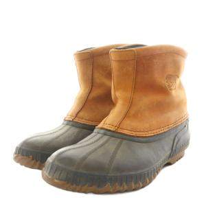 SOREL スノーブーツ ショートブーツ ロゴ レザー 26.0cm 茶 ブラウン 1351081844 /AN22