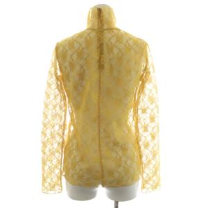 LE CIEL BLEU シャツ ブラウス 長袖 刺繍 レース ハイネック 36 黄 イエロー 21S63409 /AN49 JS