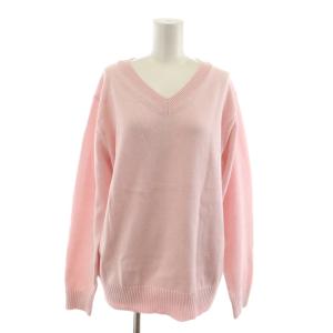 21SS ニット 長袖 Vネック ピンク 21080922107010 /RR