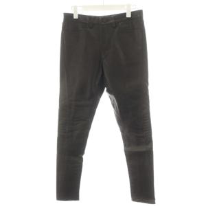 パンツ ジッパーフライ 裾ジップ 馬革 ホースレザー 42 黒 ブラック 2215-516 /AN64