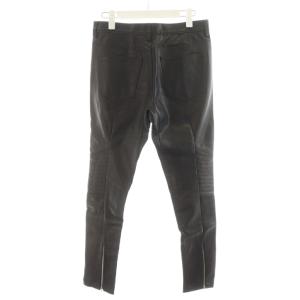 LAD MUSICIAN パンツ ジッパーフライ 裾ジップ 馬革 ホースレザー 42 黒 ブラック 2215-516 /AN64