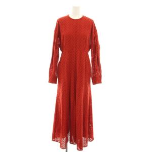 カットエンブロイダリーワンピース CUT EMBROIDERY ONE PIECE ロング 長袖 総柄