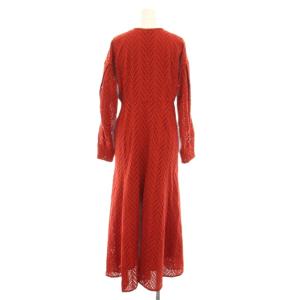 CLANE カットエンブロイダリーワンピース CUT EMBROIDERY ONE PIECE ロング 長袖 総柄