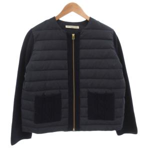 especial ダウンジャケット F ニット切替 ジップアップ 紺 ネイビー /AE