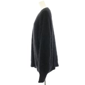 Plage Fur Nuance プルオーバー2 シャギーニット セーター 長袖 ウール 黒 ブラック 22080922102040
