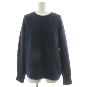 23AW フォックスカシミヤプルオーバー ニット セーター 長袖 紺 ネイビー 23080912290040
