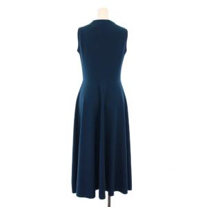 MAX&CO. フレアワンピース ミモレ ロング ノースリーブ Vネック ストレッチ XS 緑 グリーン タグ付き /BB