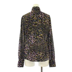 NARA CAMICIE シャツ ブラウス 長袖 フリル 総柄 1 紺 ネイビー マルチカラー /BB