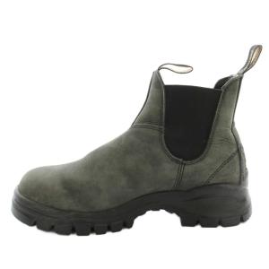 Blundstone ラグブーツ ラスティック ショートブーツ サイドゴア レザー 7 カーキ 001378 /KU