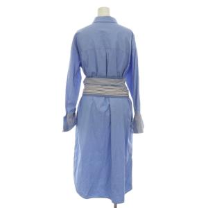 LOVELESS シャツ ワンピース ロング 長袖 36 ライトブルー ストライプ 62J78-512-23 /YM