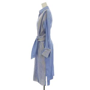 LOVELESS シャツ ワンピース ロング 長袖 36 ライトブルー ストライプ 62J78-512-23 /YM