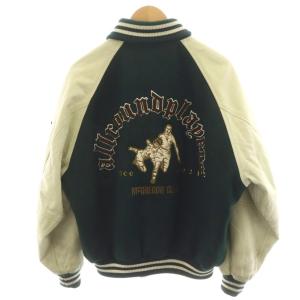 McGREGOR スタジャン スタジアムジャンパー ブルゾン ジャケット 刺繍 ロゴ ワッペン 中綿 袖レザー 切替 ウール