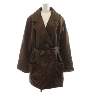 キルティングジャケット ダブル リボン付き アウター 38 茶 ブラウン 4031 /AN41