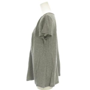 TABASA Tシャツ カットソー 半袖 34 グレー 胸元ギャザー G0731UB 004 /YM