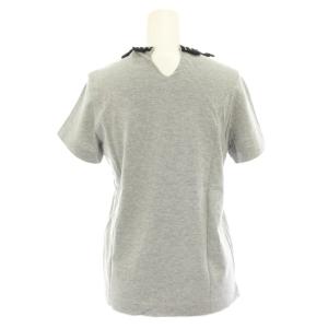 Tao AD2013 Tシャツ カットソー 半袖 ニット刺繍 S グレー 黒 ブラック TM-T032 /YT