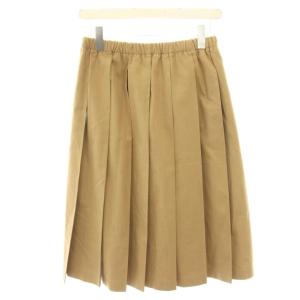 AD2009 スカート ロング プリーツ イージー ウエストゴム 茶 ブラウン TE-S022 /YT
