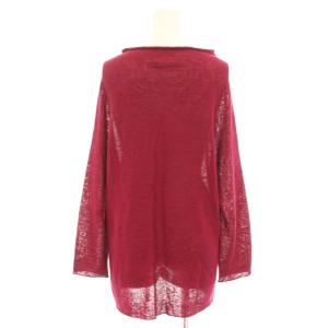 Y's ヨウジヤマモト カーディガン 長袖 ドット柄 麻 リネン 2 ワインレッド YW-K56-581 /YT