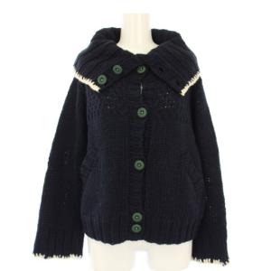 カーディガン ローゲージ ニット 長袖 40 ネイビー GJSAJ-32158 /TK