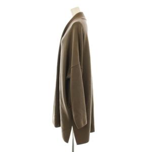 MUSE de Deuxieme Classe 20AW スムースニットショートガウン カーディガン 長袖 トッパー ウール 茶 ブラウン 20020500417030