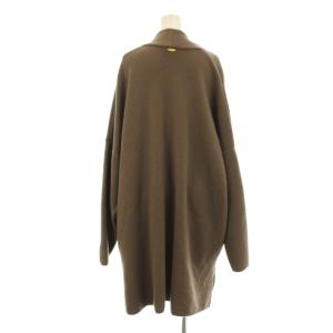 MUSE de Deuxieme Classe 20AW スムースニットショートガウン カーディガン 長袖 トッパー ウール 茶 ブラウン 20020500417030