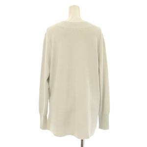 theory luxe 24SS Chiaro Audrey ニット セーター 長袖 Vネック 切替 38 ライトグレー 03-4101723
