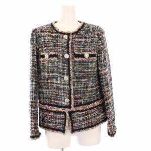 uniform 24SS ノーカラージャケット ツイード ココボタン 36 U05354K10553