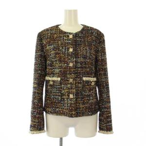 uniform ノーカラージャケット ツイード ココボタン ココマーク