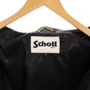 Schott B＆Y別注 ハーフカーコート M ブラック 782-4150007