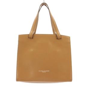 ハンドバッグ トートバッグ レザー ロゴ キャメル /KU