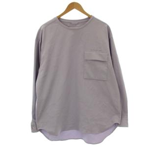 ロンT シャツ リネン混 Tシャツ 長袖 M 紫 パープル /G