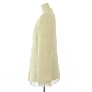 CHANEL uniform ノーカラージャケット ツイード フリンジ ココボタン ウール