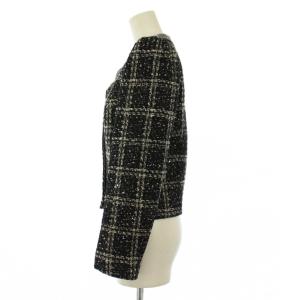 CHANEL uniform ノーカラージャケット ツイード スパンコール ココボタン ココマーク