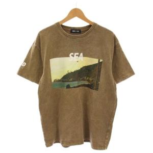 La Jolla S/S Tee Tシャツ カットソー 半袖 S 茶色 ブラウン SEAグラフィックプリント