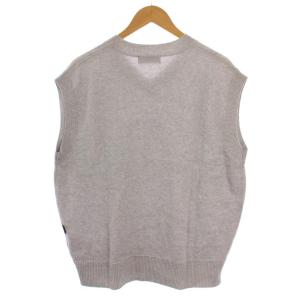 WIND AND SEA SDT V Neck Knit Vest ニット ベスト プルオーバー Vネック ロゴ S グレー WDS-CLC-2-03