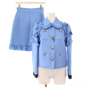 GGボタン セットアップ フリル シルク