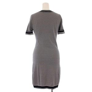 CHANEL uniform ココマーク タイトワンピース ストレッチ S ネイビー