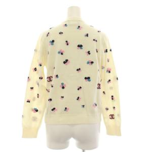 CHANEL uniform 24SS ニットカーディガン ココボタン 38 ホワイト U03896K10596