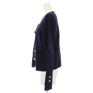 CHANEL uniform 23SS ニットカーディガン ココボタン 38 ネイビー U04375RG04328