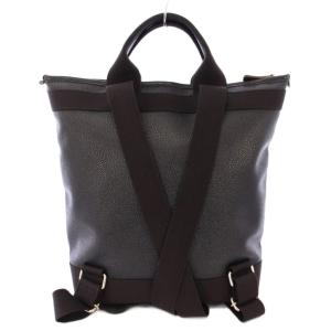 TOPKAPI BREATH リュックサック デイパック レザー キャンバス 切替 ワンカラー 黒 ブラック /BB