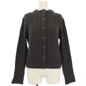 カーディガン カシミヤ 40 グレー 10086