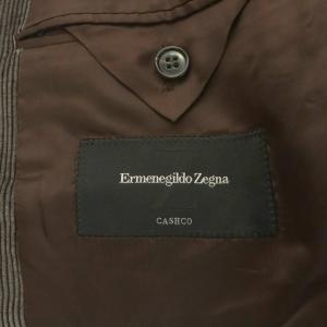 Ermenegildo Zegna テーラードジャケット ブレザー シングル コーデュロイ コットン カシミヤ混 50 ダークブラウン 1242S0