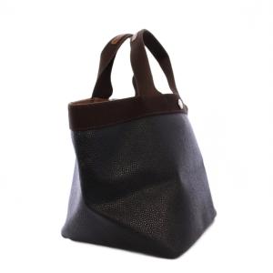 Hervé Chapelier リュクス舟型トート 黒 茶 707GP