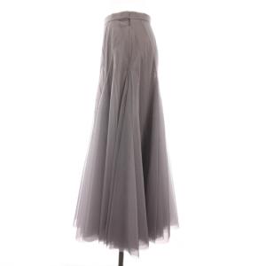 CELFORD 23AW チュールエスカルゴスカート ロング フレア 38 グレー CWFS235021 /YM