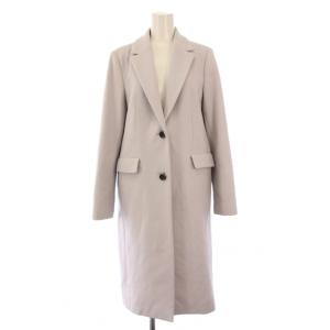 チェスターコート アウター ロング丈 シングル ウール 38 ライトグレー /BB